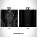 Rendered View of Keizer Oregon Map Engraving on 6oz Stainless Steel Flask in Black