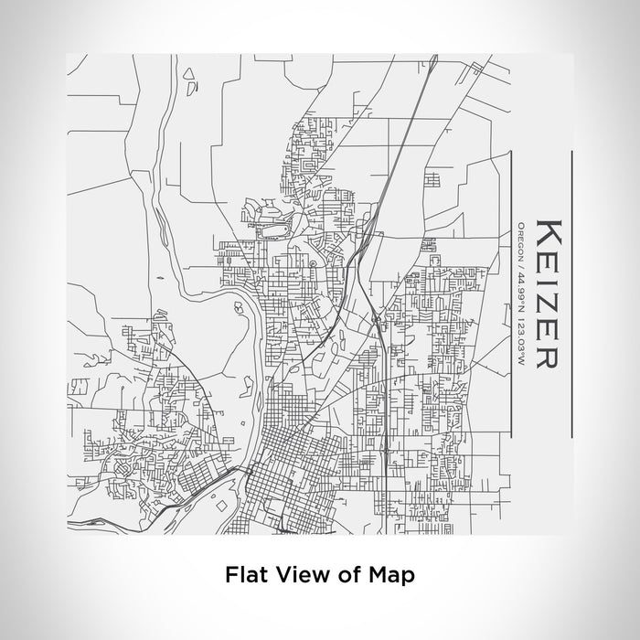 Rendered View of Keizer Oregon Map Engraving on 17oz Stainless Steel Insulated Tumbler in White