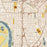 Keizer Oregon Map Print in Woodblock Style Zoomed In Close Up Showing Details