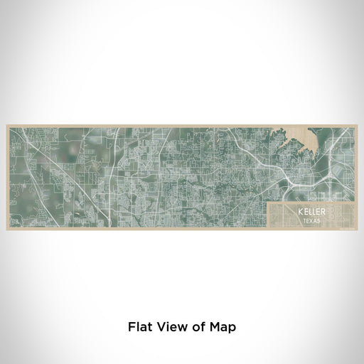 Flat View of Map Custom Keller Texas Map Enamel Mug in Afternoon