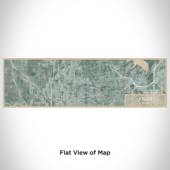 Flat View of Map Custom Keller Texas Map Enamel Mug in Afternoon