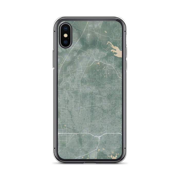 Custom iPhone X/XS Keller Texas Map Phone Case in Afternoon
