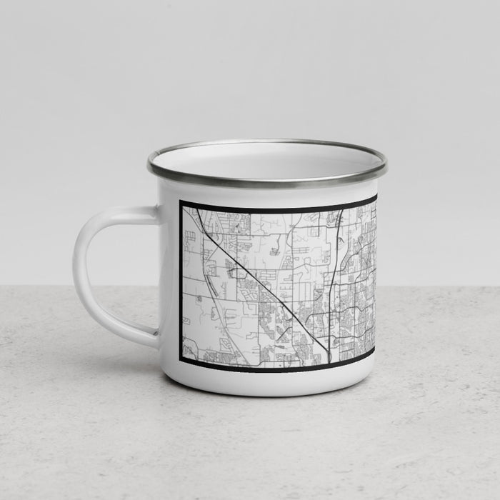 Left View Custom Keller Texas Map Enamel Mug in Classic