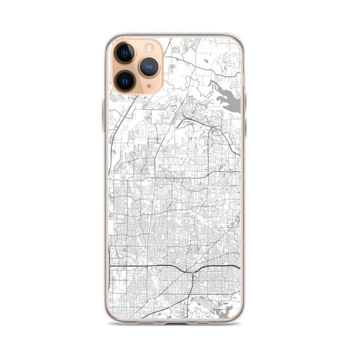 Custom iPhone 11 Pro Max Keller Texas Map Phone Case in Classic