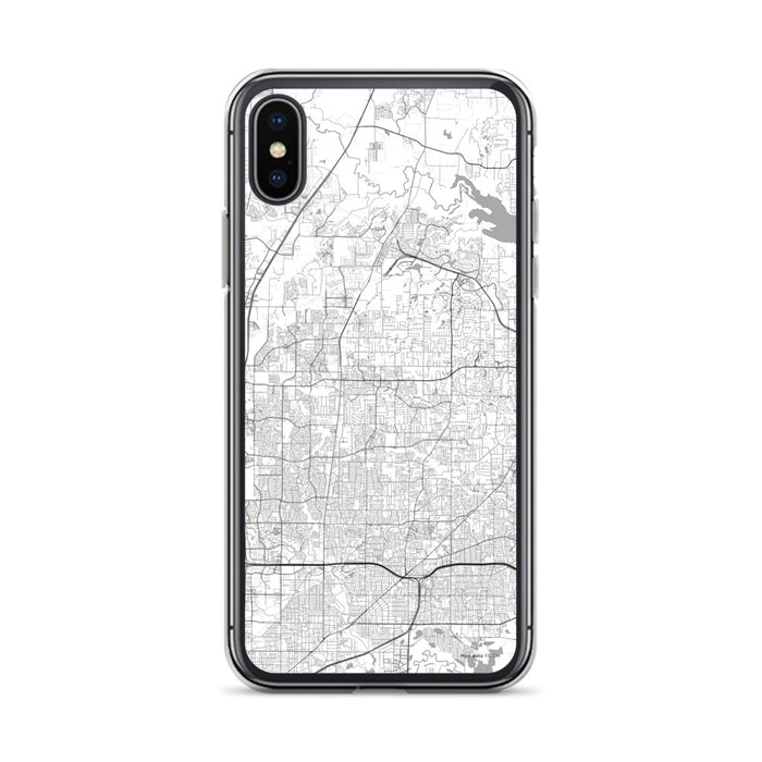 Custom iPhone X/XS Keller Texas Map Phone Case in Classic