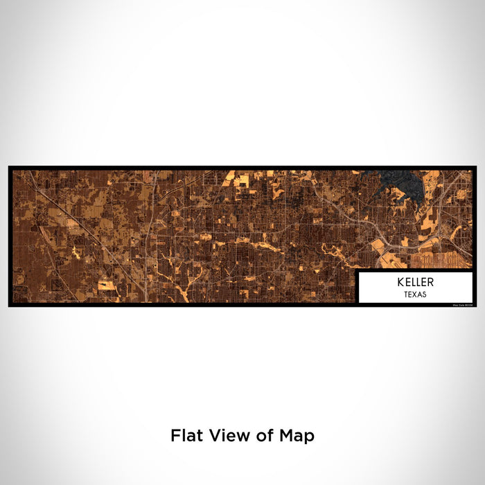 Flat View of Map Custom Keller Texas Map Enamel Mug in Ember