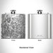 Rendered View of Keller Texas Map Engraving on 6oz Stainless Steel Flask