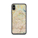 Custom iPhone X/XS Keller Texas Map Phone Case in Woodblock