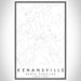Kenansville North Carolina Map Print Portrait Orientation in Classic Style With Shaded Background