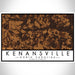 Kenansville North Carolina Map Print Landscape Orientation in Ember Style With Shaded Background