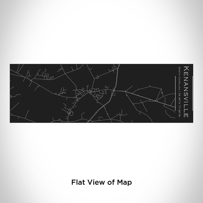 Rendered View of Kenansville North Carolina Map Engraving on 10oz Stainless Steel Insulated Cup with Sliding Lid in Black