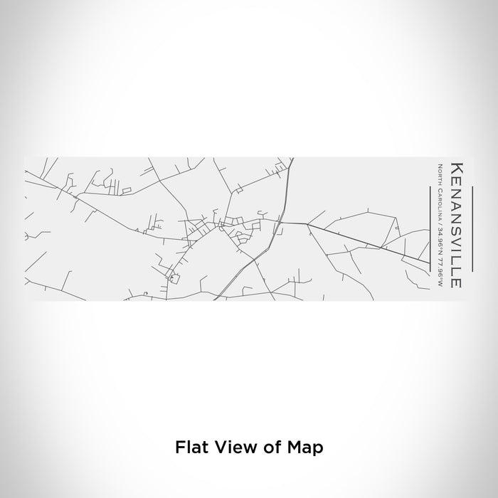 Rendered View of Kenansville North Carolina Map Engraving on 10oz Stainless Steel Insulated Cup with Sliding Lid in White