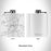Rendered View of Kenansville North Carolina Map Engraving on 6oz Stainless Steel Flask in White