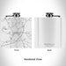 Rendered View of Kenansville North Carolina Map Engraving on 6oz Stainless Steel Flask in White
