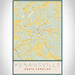 Kenansville North Carolina Map Print Portrait Orientation in Woodblock Style With Shaded Background