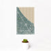 12x18 Kenilworth Illinois Map Print Portrait Orientation in Afternoon Style With Small Cactus Plant in White Planter