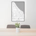 24x36 Kenilworth Illinois Map Print Portrait Orientation in Classic Style Behind 2 Chairs Table and Potted Plant