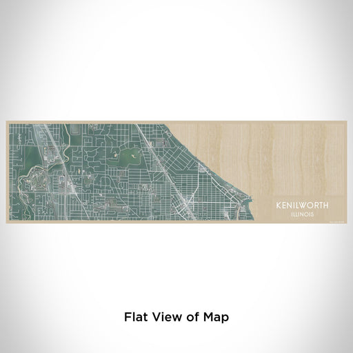Flat View of Map Custom Kenilworth Illinois Map Enamel Mug in Afternoon