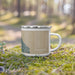 Right View Custom Kenilworth Illinois Map Enamel Mug in Afternoon on Grass With Trees in Background