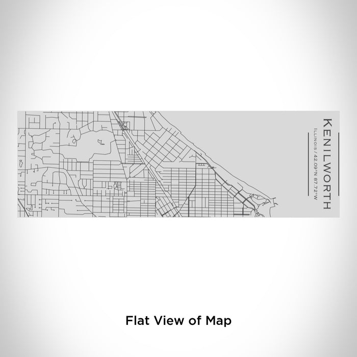 Rendered View of Kenilworth Illinois Map Engraving on 10oz Stainless Steel Insulated Cup with Sipping Lid