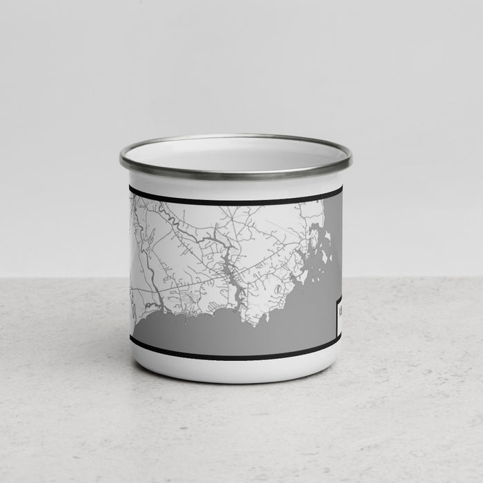 Front View Custom Kennebunkport Maine Map Enamel Mug in Classic