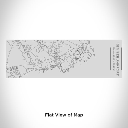 Rendered View of Kennebunkport Maine Map Engraving on 10oz Stainless Steel Insulated Cup with Sipping Lid