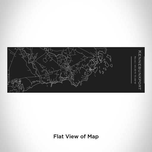 Rendered View of Kennebunkport Maine Map Engraving on 10oz Stainless Steel Insulated Cup with Sliding Lid in Black