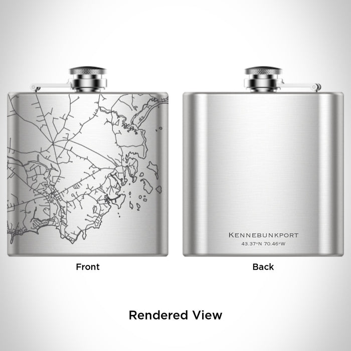 Rendered View of Kennebunkport Maine Map Engraving on undefined