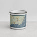 Front View Custom Kennebunkport Maine Map Enamel Mug in Woodblock