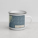 Right View Custom Kennebunkport Maine Map Enamel Mug in Woodblock