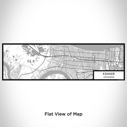 Flat View of Map Custom Kenner Louisiana Map Enamel Mug in Classic
