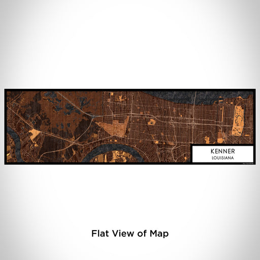 Flat View of Map Custom Kenner Louisiana Map Enamel Mug in Ember