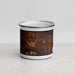 Front View Custom Kenner Louisiana Map Enamel Mug in Ember