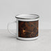 Left View Custom Kenner Louisiana Map Enamel Mug in Ember