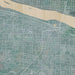 Kennewick Washington Map Print in Afternoon Style Zoomed In Close Up Showing Details