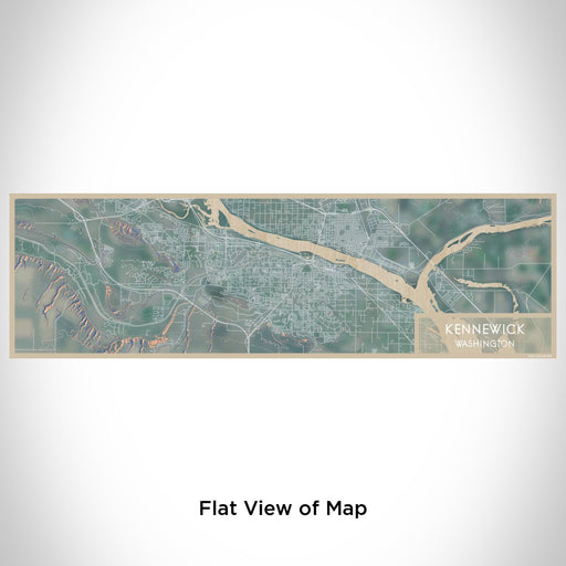 Flat View of Map Custom Kennewick Washington Map Enamel Mug in Afternoon