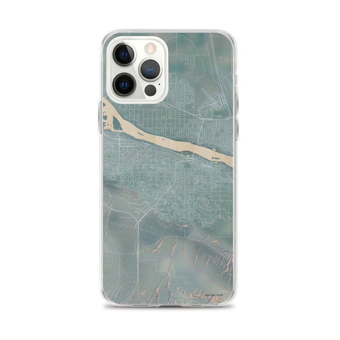 Custom iPhone 12 Pro Max Kennewick Washington Map Phone Case in Afternoon