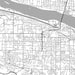 Kennewick Washington Map Print in Classic Style Zoomed In Close Up Showing Details