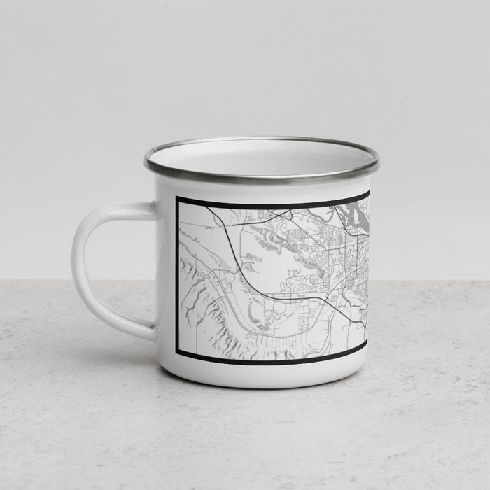 Left View Custom Kennewick Washington Map Enamel Mug in Classic