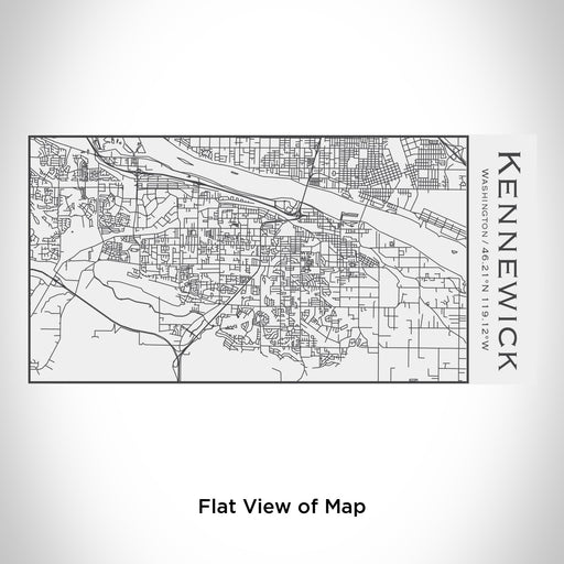 Rendered View of Kennewick Washington Map Engraving on 17oz Stainless Steel Insulated Cola Bottle in White