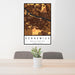 24x36 Kennewick Washington Map Print Portrait Orientation in Ember Style Behind 2 Chairs Table and Potted Plant