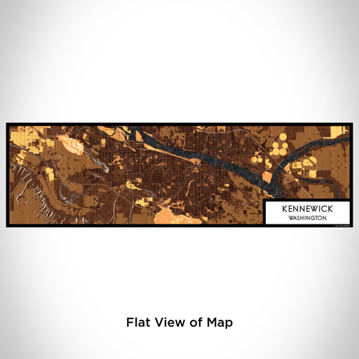Flat View of Map Custom Kennewick Washington Map Enamel Mug in Ember