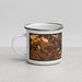 Left View Custom Kennewick Washington Map Enamel Mug in Ember
