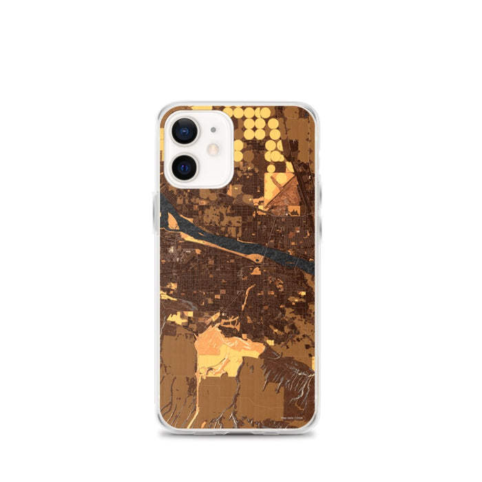 Custom Kennewick Washington Map iPhone 12 mini Phone Case in Ember