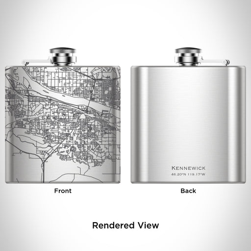 Rendered View of Kennewick Washington Map Engraving on undefined