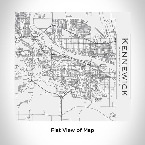 Rendered View of Kennewick Washington Map Engraving on 17oz Stainless Steel Insulated Tumbler in White
