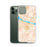 Custom Kennewick Washington Map Phone Case in Watercolor on Table with Laptop and Plant