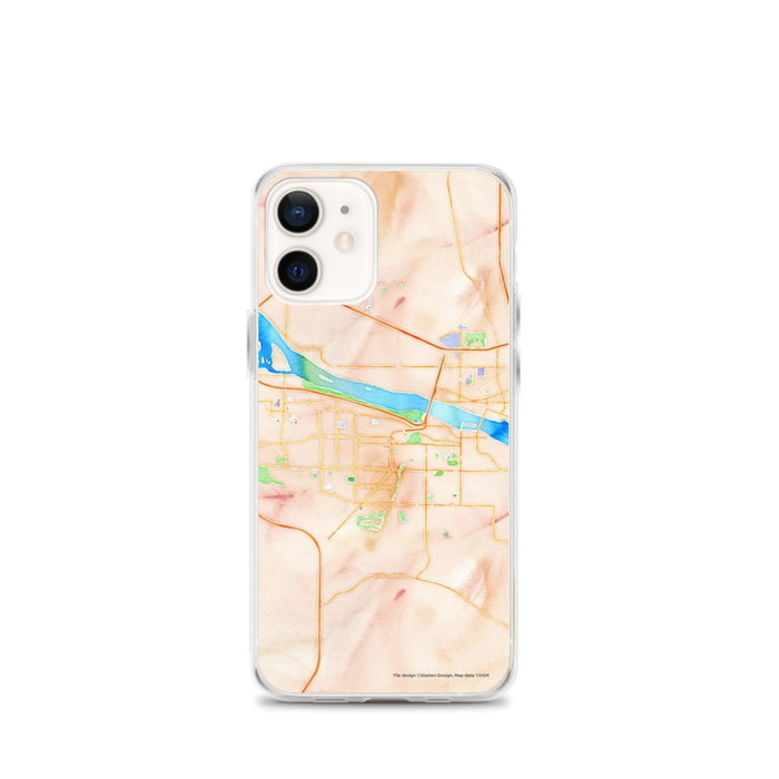 Custom Kennewick Washington Map iPhone 12 mini Phone Case in Watercolor