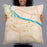 Person holding 22x22 Custom Kennewick Washington Map Throw Pillow in Watercolor