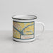 Right View Custom Kennewick Washington Map Enamel Mug in Woodblock